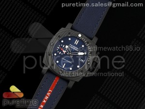 PAM1563 Submersible Luna Rossa 42mm VSF 1:1 Best Edition Blue Dial on Blue Nylon Strap P900