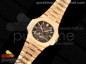 Custom Made Nautilus 5712 RG SW Dial on RG Bracelet A240 Super Clone Engraved