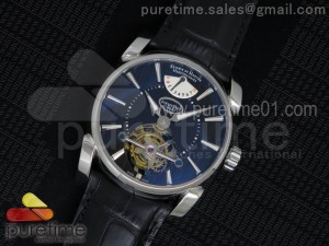 Tonda Tourbillon Real PR SS Black Dial on Black Leather Strap