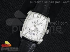 Kalpa Grande SS White Dial on Black Leather Strap A23J