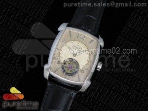 Kalpa Grande Tourbillon SS Cream Dial on Black Leather Strap