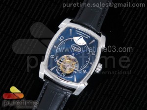 Kalpa Grande Tourbillon Real PR AZF SS Black Dial on Black Leather Strap