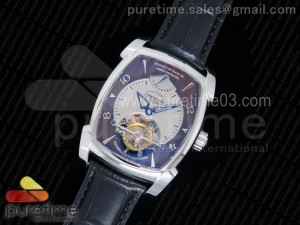 Kalpa Grande Tourbillon Real PR AZF SS Brown Dial on Black Leather Strap