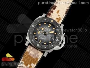 PAM1669 Submersible 44mm VSF 1:1 Best Edition Gray Ombre Dial on Camouflage Strap P900