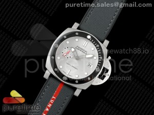 PAM1681 Luna Rossa Submersible VSF 1:1 Best Edition on Gray Fabric Strap P900