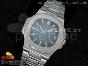 Nautilus Jumbo 5711 SS BP Maker Blue Textured Dial on SS Bracelet A324