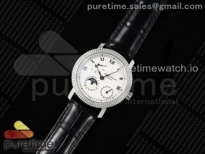 Calatrava 5015 SS YSF Best Edition White Dial on Black Leather Strap A240