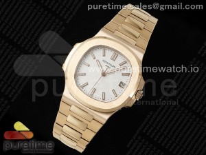 Nautilus 5711 RG PPF 1:1 Best Edition White Dial on RG Bracelet A330