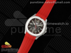 Aquanaut 5167A SS ZF 1:1 Best Edition Gray Dial on Red Rubber Strap 330CS V2