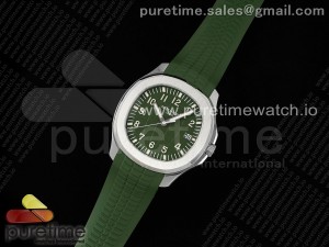 Aquanaut 5168G SS ZF 1:1 Best Edition Green Dial on Green Rubber Strap 330CS V2