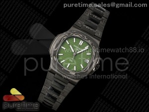 Nautilus 5711 DIW Carbon DIWF 1:1 Best Edition Green Textured Dial on Carbon Bracelet 324CS