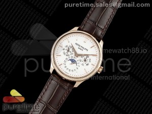 Perpetual Calendar 5140 RG 3KF Best Edition White Dial on Brown Leather Strap A240