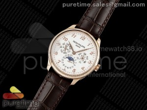 Perpetual Calendar 5140 RG 3KF Best Edition White Numeral Dial on Brown Leather Strap A240