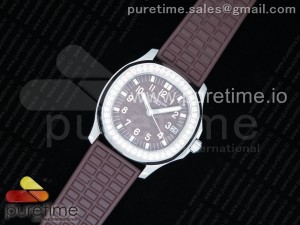 Aquanaut Jumbo 5069A SS Best Edition Brown Dial on Brown Rubber Strap A324