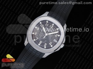 Aquanaut 5167 SS KMF 1:1 Best Edition Gray Dial on Black Rubber Strap A324 Clone