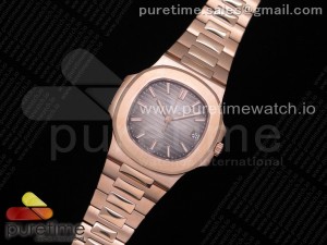 Nautilus 5711/1R PPF 1:1 Best Edition Brown Textured Dial on RG Bracelet 324CS