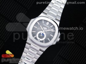Nautilus 5726 Complicated SS GRF Best Edition Gray Textured Dial on SS Bracelet A324