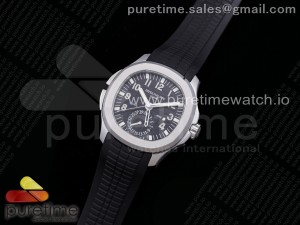 Aquanaut 5164A SS GRF Best Edition Black Dial on Black Rubber Strap A324 V2