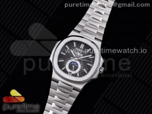 Nautilus 5726 Complicated SS GRF 1:1 Best Edition Black Textured Dial on SS Bracelet A324