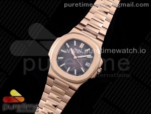 Nautilus 5711 RG GRF 1:1 Best Edition Brown Textured Dial on RG Bracelet 324CS