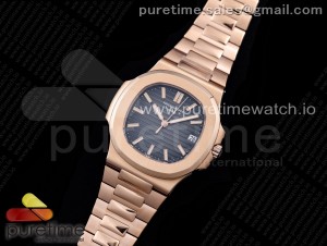 Nautilus 5711 RG GRF 1:1 Best Edition Gray Textured Dial on RG Bracelet 324CS