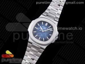 Nautilus 5711 SS GRF 1:1 Best Edition Blue Textured Dial on SS Bracelet 324CS