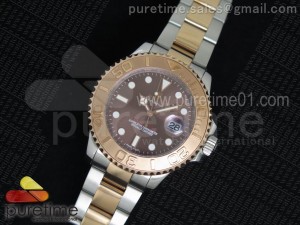 Yacht-Master 116621 RG Bezel Brown Dial on SS/RG Bracelet A2836