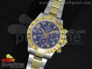 Daytona 116523 SS/YG Blue Dial on SS/YG Bracelet A4130