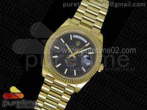 Day-Date II 228238 YG 1:1 Best Edition Black Dial on YG Bracelet A3255