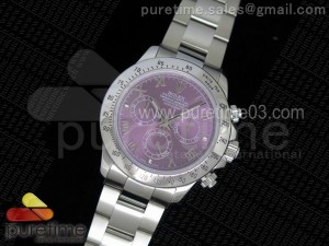 Daytona 116520 Lite Pink Dial on SS Bracelet A7750