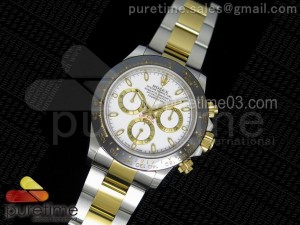 Daytona 116503 SS/YG White Dial on SS/YG Bracelet A4130