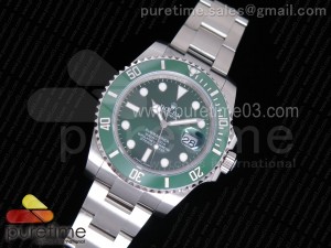 Submariner 116610 LV Green Ceramic VRF 1:1 Best Edition on SS Bracelet A2836 MAX Version