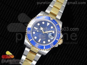 Submariner 116613 LB VRF 1:1 Best Edition YG Wrapped Bezel Blue Dial on SS/YG Bracelet A2836 MAX Version