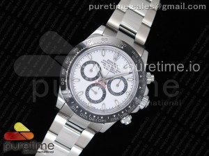 Daytona 2018 24 Hours of Le Mans SS White Dial on SS Bracelet A7750