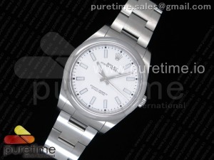 Oyster Perpetual 39mm 114300 BP 1:1 Best Edition White Dial on SS Bracelet SA3132