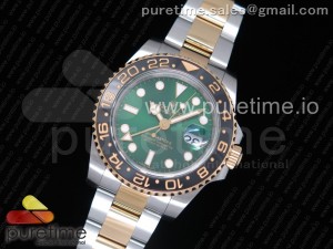 GMT Master II 116713 GM Maker 904L Steel Edition Green Dial on SS/YG Bracelet A2836