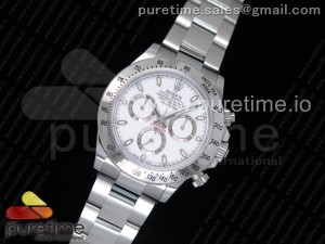 Daytona 116520 GMF Best Edition White Dial on SS Bracelet A4130