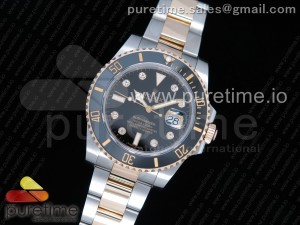 Submariner 116613 LN GMF Best Edition Wrapped Gold Black Dial Diamonds Markers  on SS/YG Bracelet SA3135