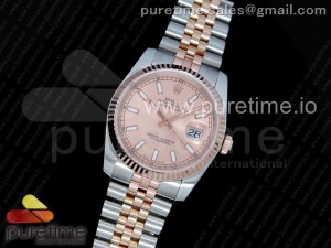 DateJust 36 SS/RG Wrapped 116231 GMF RG Dial Stick Markers on SS/RG Wrapped Jubilee Bracelet SA3135