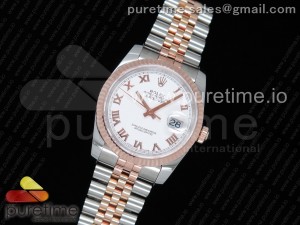 DateJust 36 SS/RG Wrapped 116231 GMF White Dial Roman Markers on SS/RG Wrapped Jubilee Bracelet SA3135