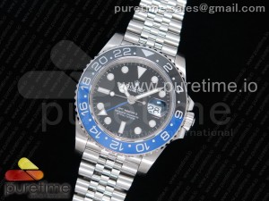 GMT Master II 126710 BLNR Batman 904L SS GMF 1:1 Best Edition Black Dial on Jubilee Bracelet A2836