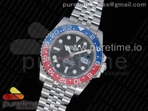 GMT Master II 126710 BLRO Real Ceramic 904L SS GMF 1:1 Best Edition Black Dial on Jubilee Bracelet A2836