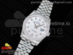  DateJust 36 SS 126234 GMF Best Edition 904L Steel White MOP Dial Diamonds Markers on Jubilee Bracelet A2824