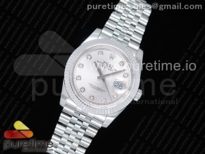  DateJust 36 SS 126234 GMF Best Edition 904L Steel Silver Dial Diamonds Markers on Jubilee Bracelet A2824