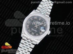  DateJust 36 SS 126234 GMF Best Edition 904L Steel Black Dial Roman Markers on Jubilee Bracelet A2824