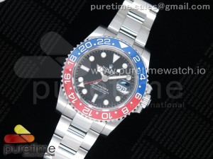 GMT Master II 116719 BLRO Real Ceramic 904L SS GMF 1:1 Best Edition Black Dial on Bracelet A3186 (Correct Hand Stack)