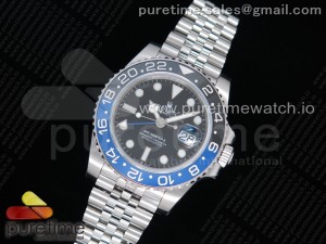 GMT Master II 126710 BLNR Real Ceramic 904L SS GMF 1:1 Best Edition Black Dial on Bracelet A3186 (Correct Hand Stack)