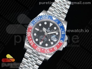 GMT Master II 126710 BLRO Real Ceramic 904L SS GMF 1:1 Best Edition on Bracelet A3285 (Correct Hand Stack)