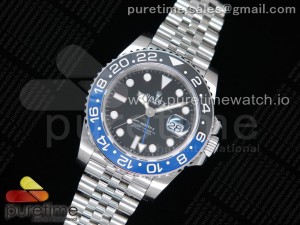 GMT Master II 126710 BLNR Real Ceramic 904L SS GMF 1:1 Best Edition on Bracelet A3285 (Correct Hand Stack)