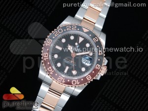 GMT-Master II 126711 CHNR SS/RG Wrapped 904L Steel GMF 1:1 Best Edition A3285 (Correct Hand Stack)